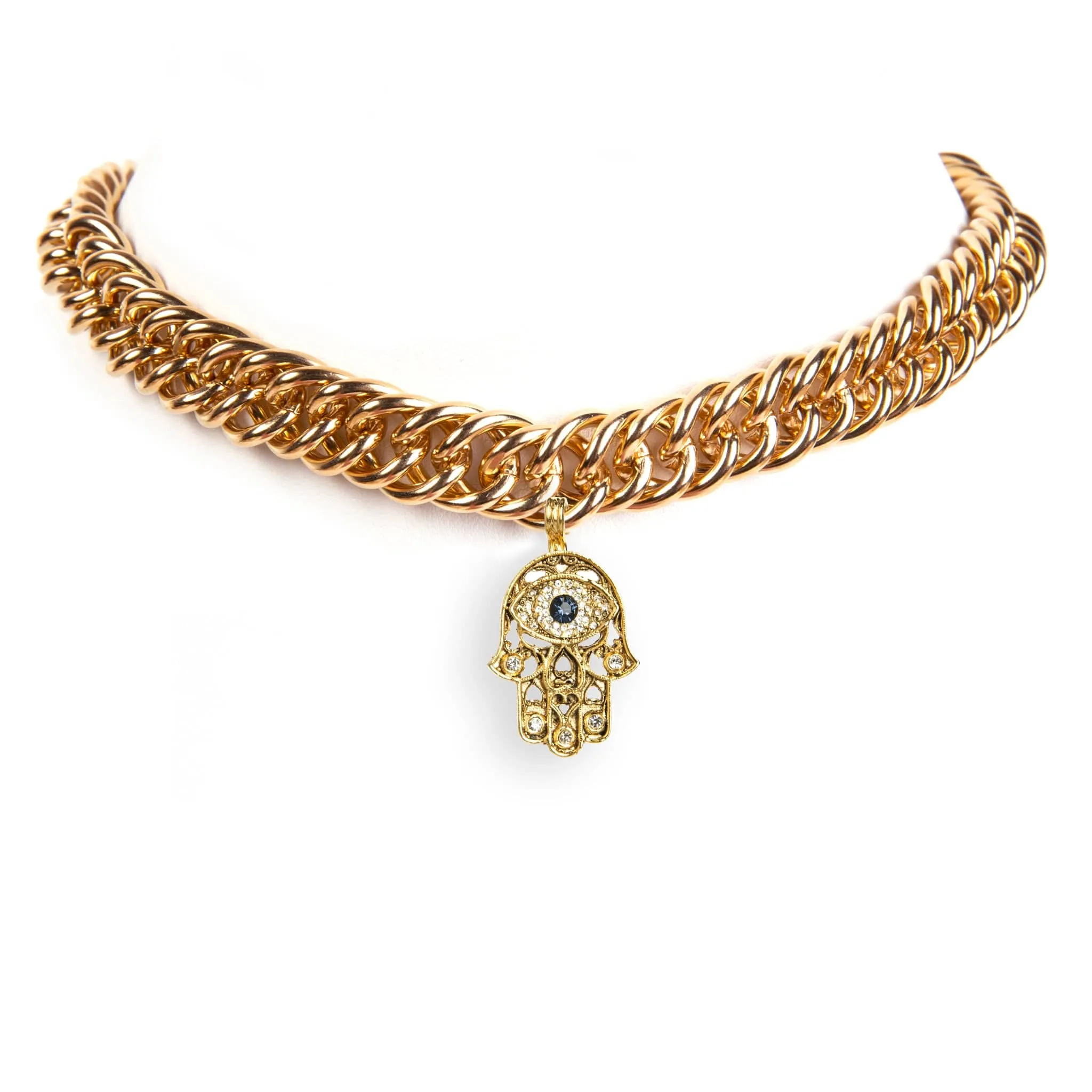 Iconic Chain Choker with Classic Medallions