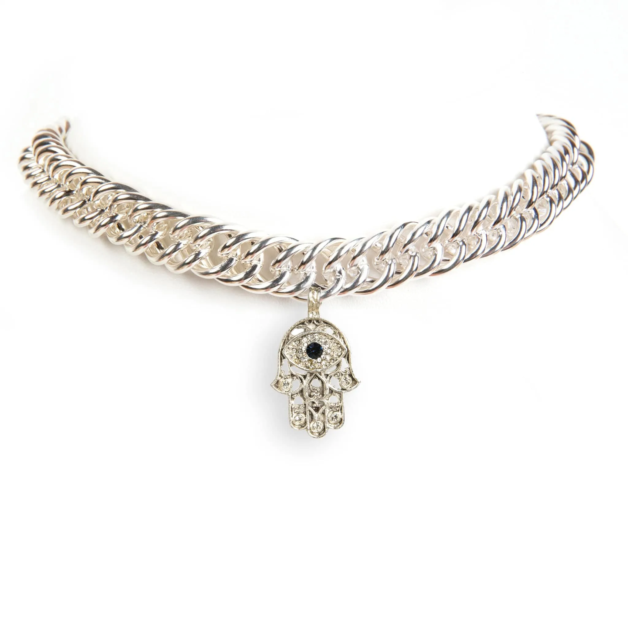 Iconic Chain Choker with Classic Medallions