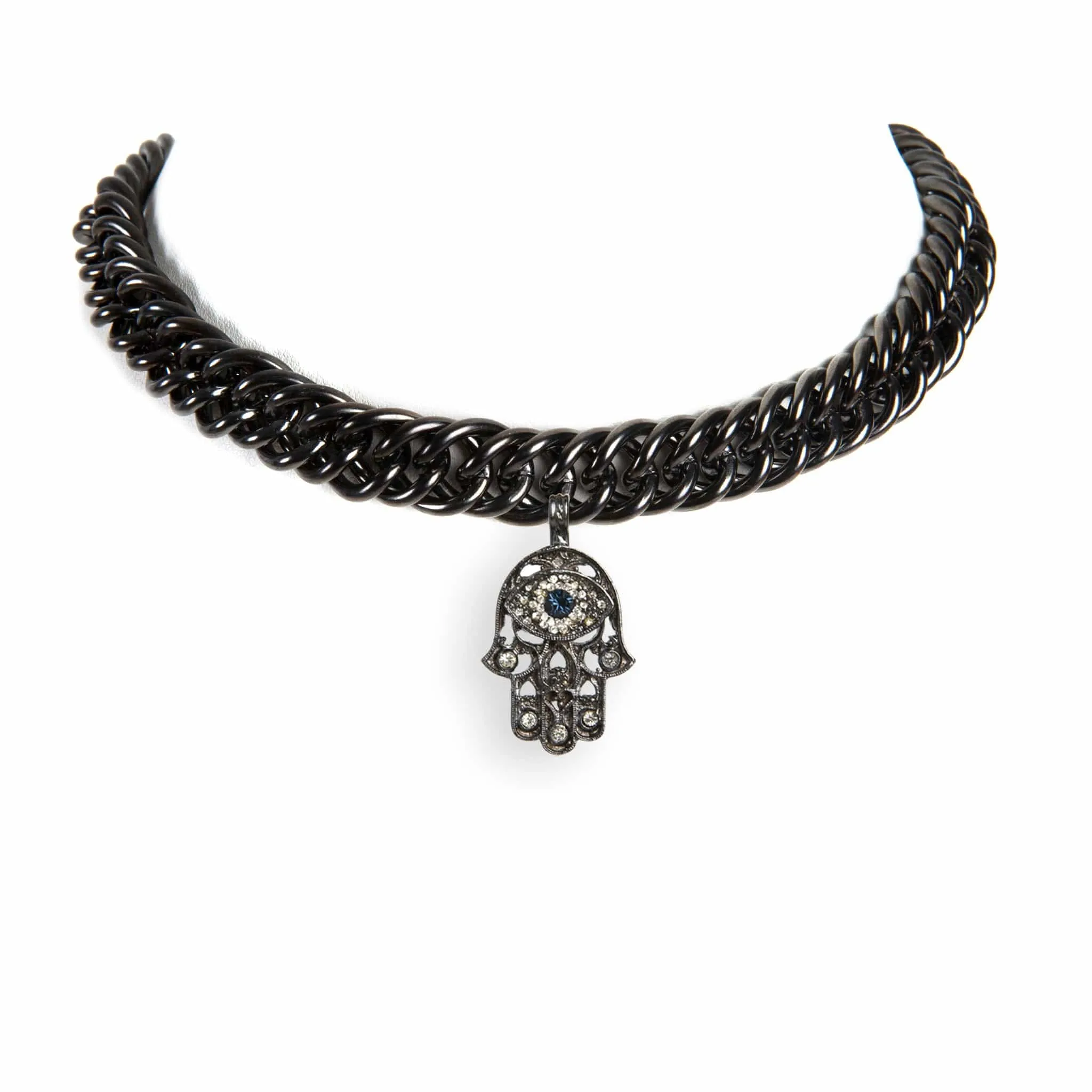 Iconic Chain Choker with Classic Medallions