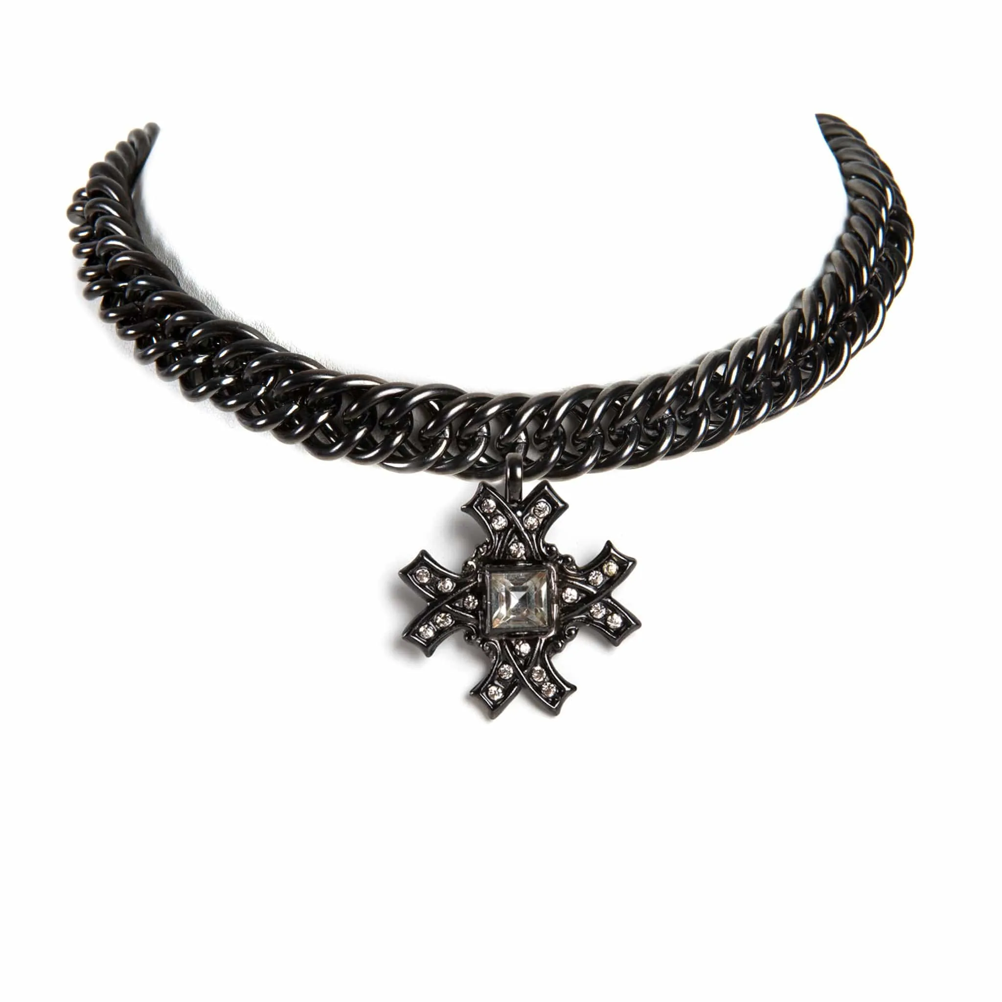 Iconic Chain Choker with Classic Medallions