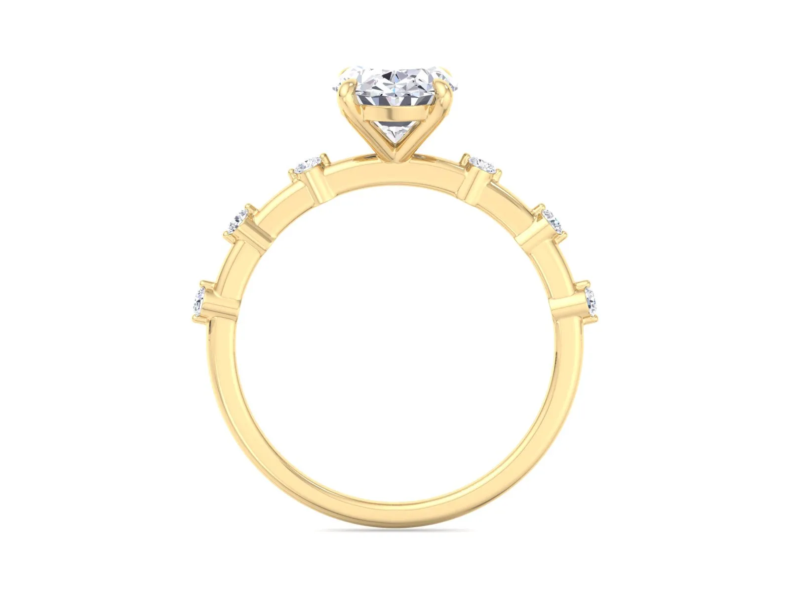 IGI CERTIFIED 2.00 Ct Oval Cut Lab Diamond Engagement Ring