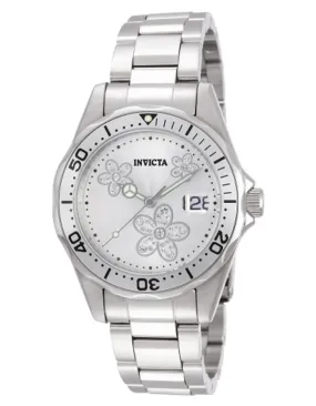 INVICTA Angel Womens Watch - Stainless Steel - Crystal Flowers - Date - Bracelet