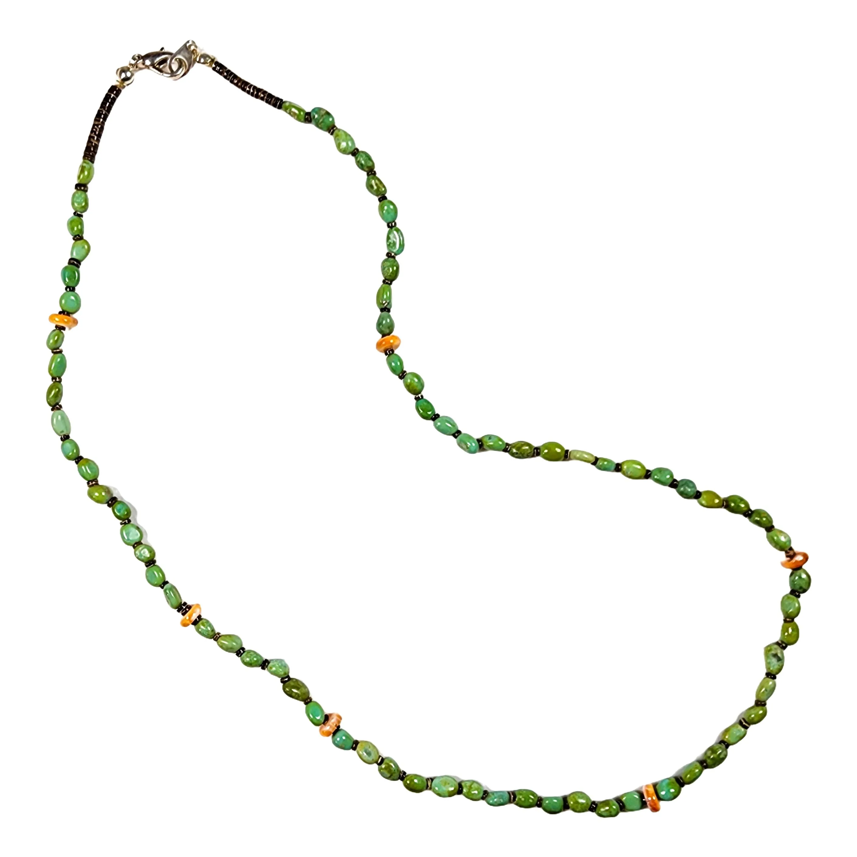 Kewa Pueblo Turquoise Necklace - 22 Long