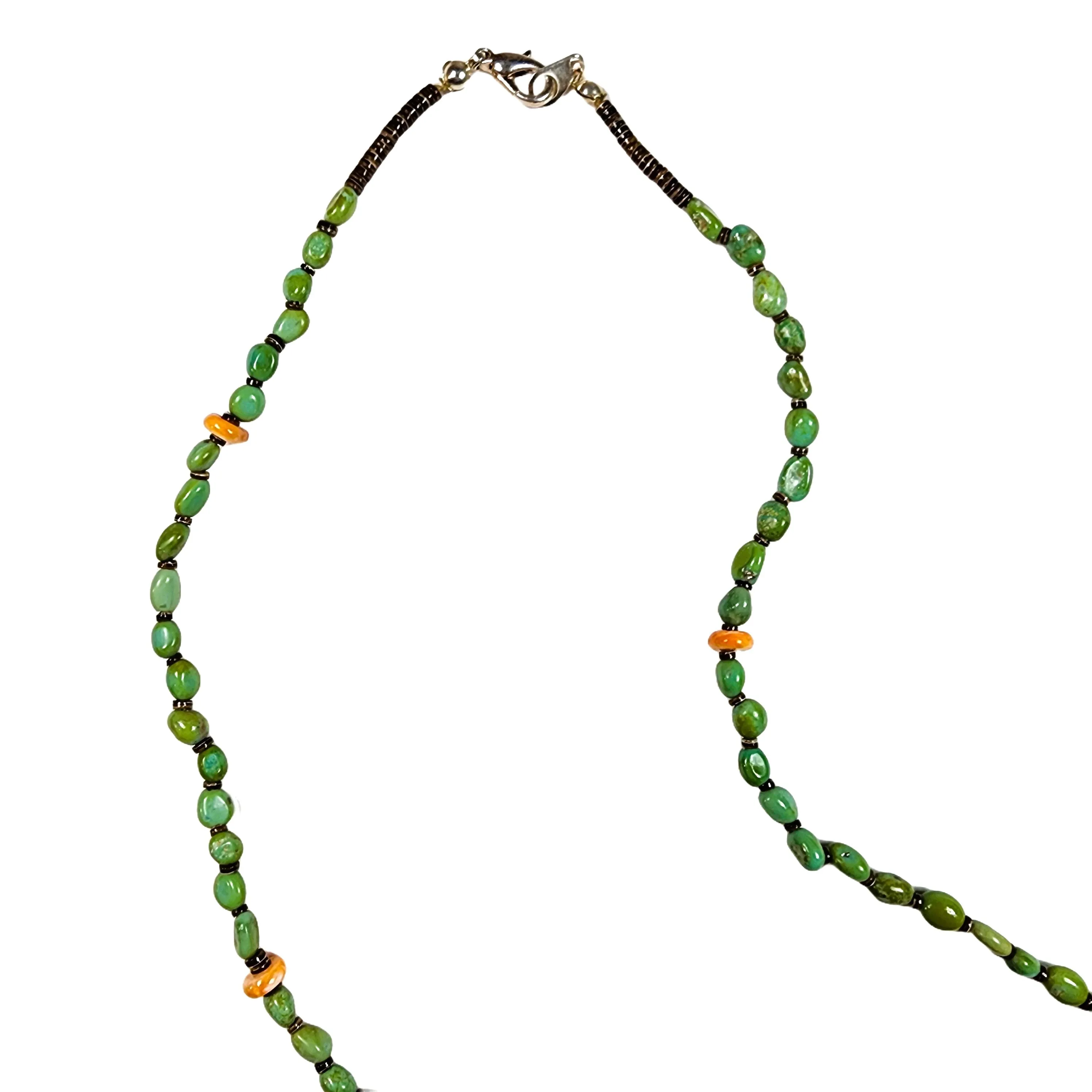 Kewa Pueblo Turquoise Necklace - 22 Long