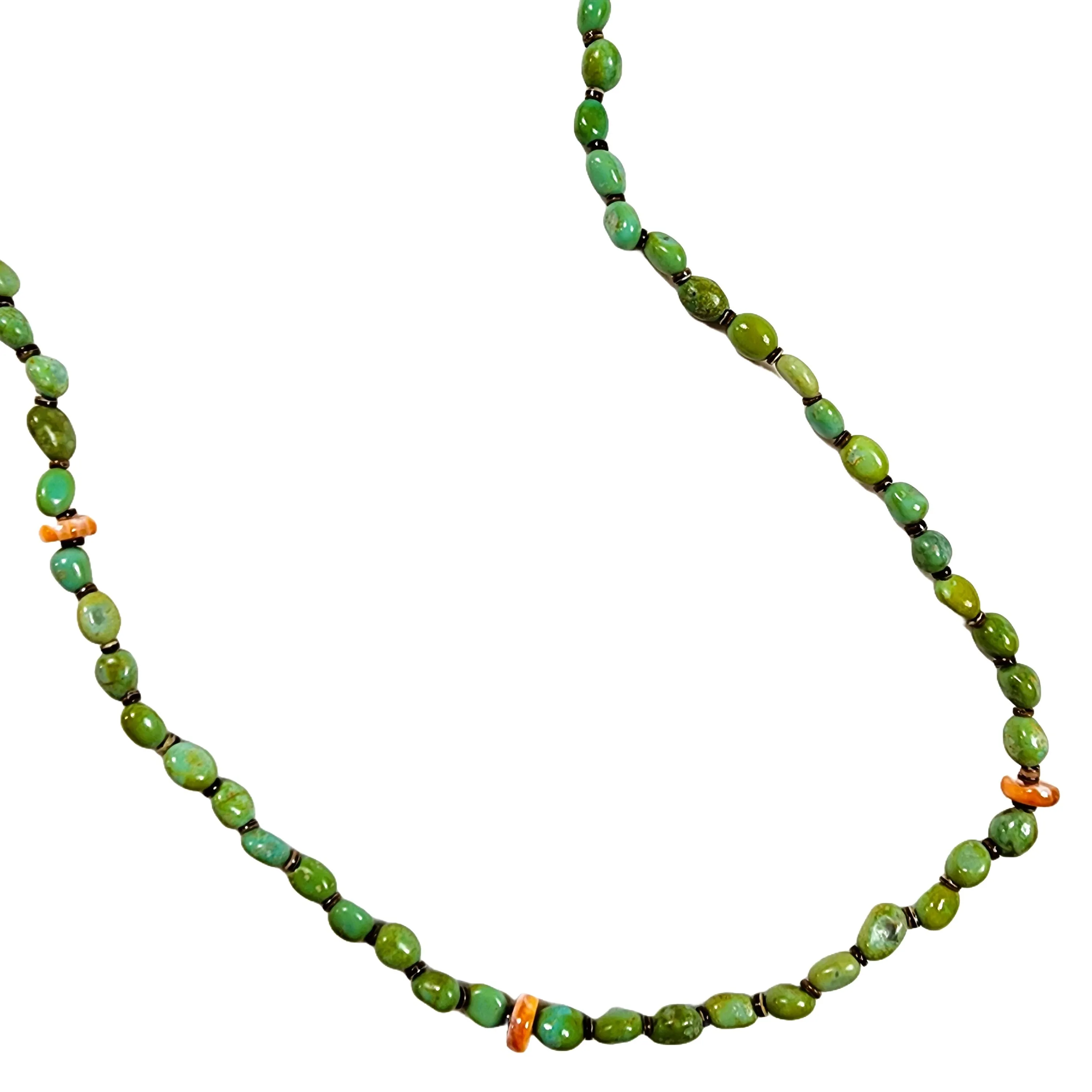 Kewa Pueblo Turquoise Necklace - 22 Long