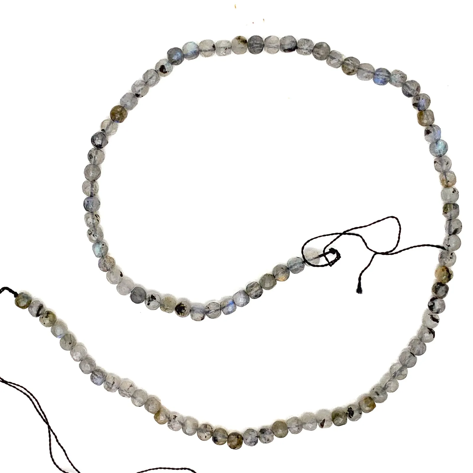 Labradorite 4mm Faceted Cubes Bead Strand