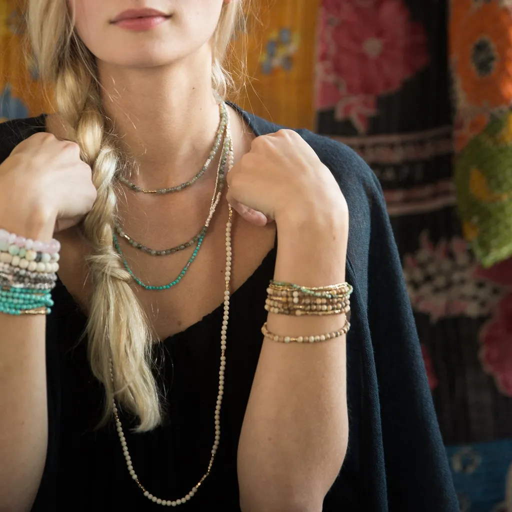 Labradorite Stone Wrap Bracelet/Necklace