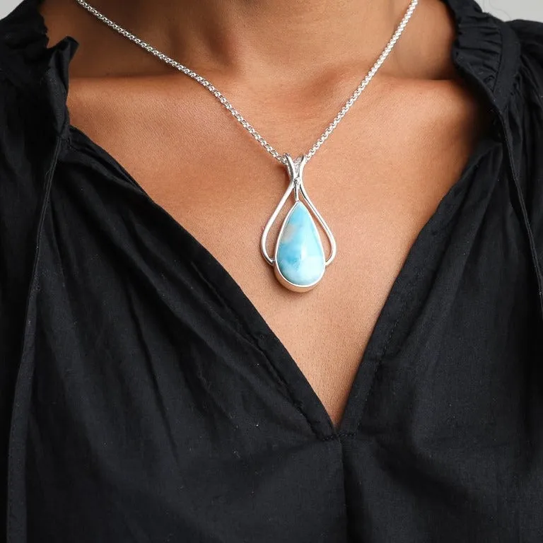 Larimar Teardrop Pendant Marceline