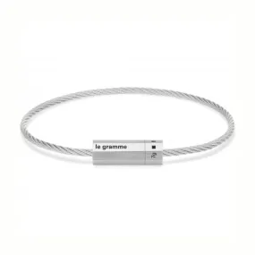 LE GRAMME MEN'S 7G STERLING SILVER 7.5-INCH CABLE BRACELET