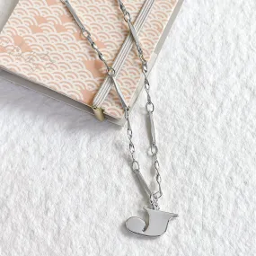 Letter Necklace (J) - Silver