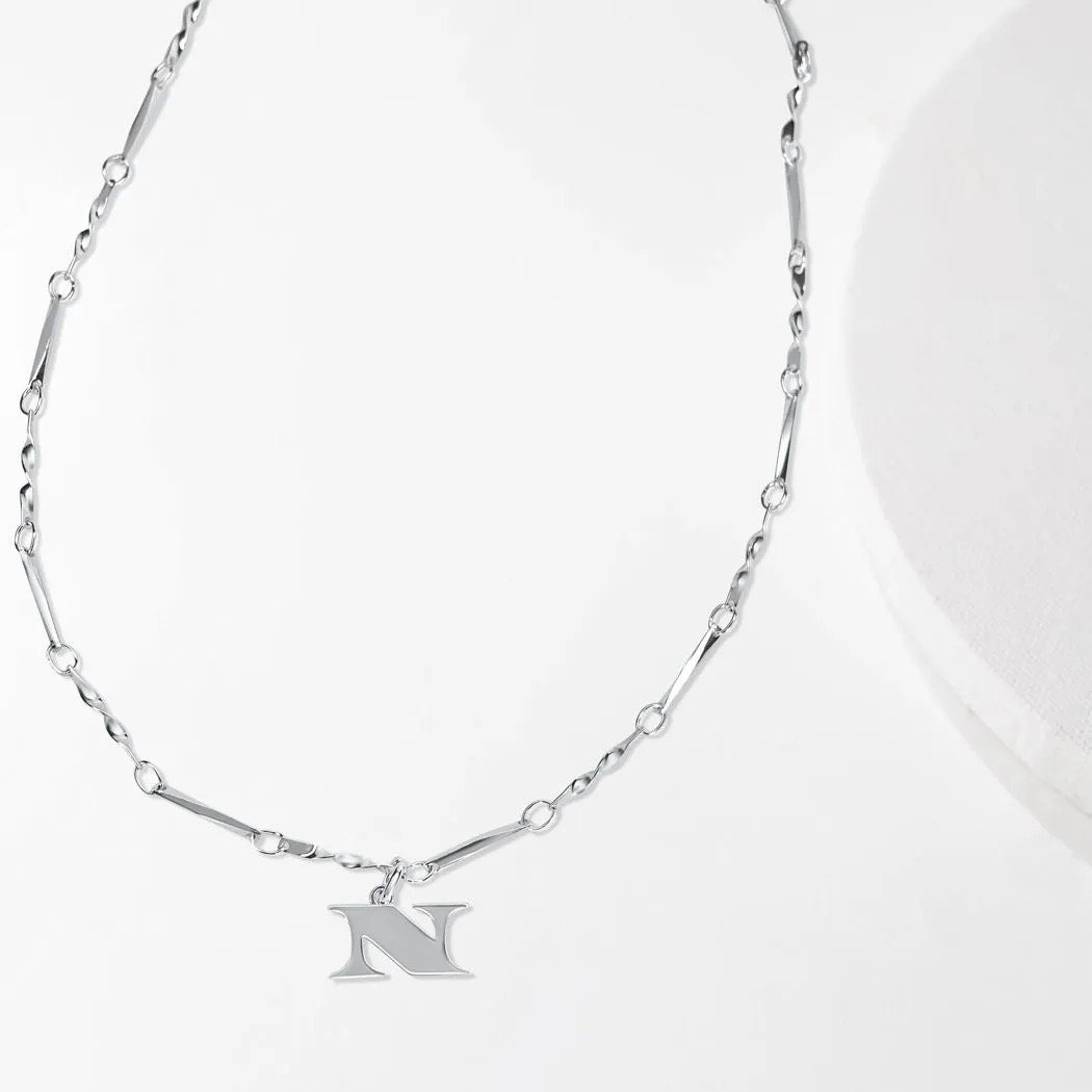 Letter Necklace (N) - Silver