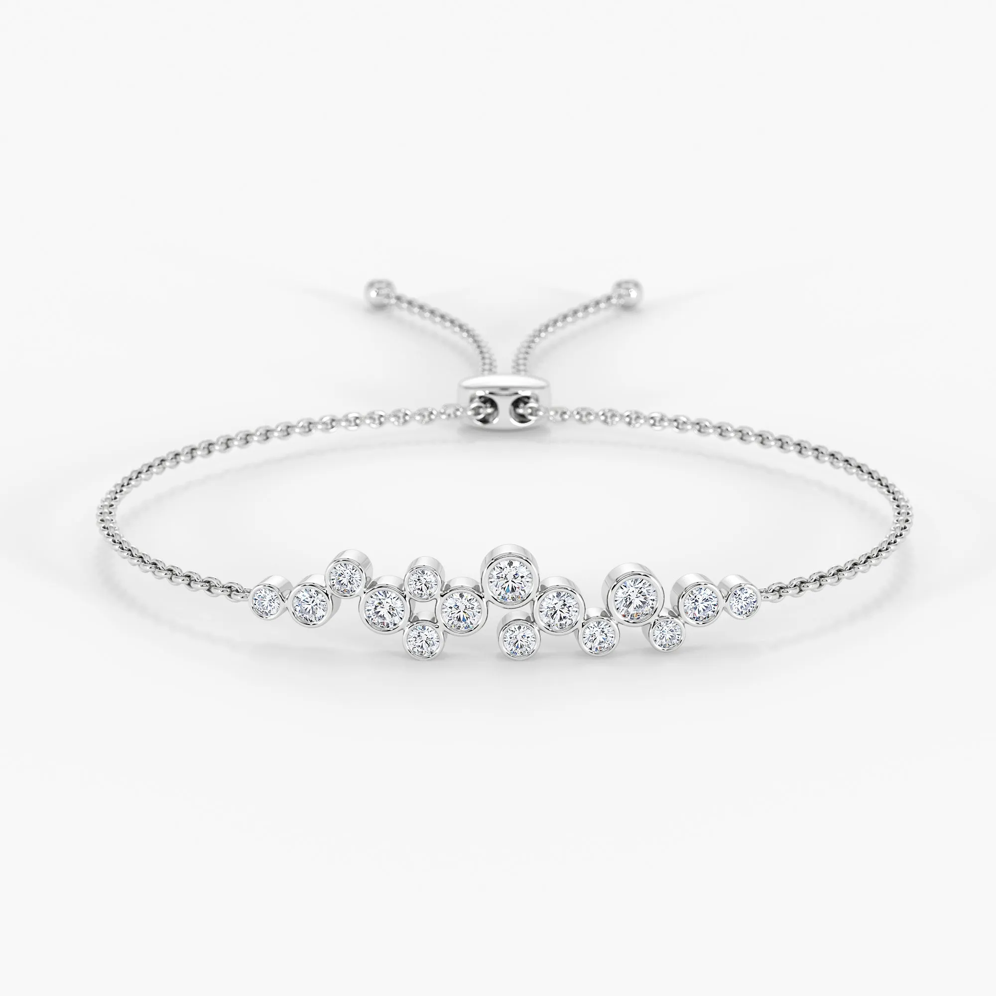 Luna Raindrop Bracelet 18K White Gold