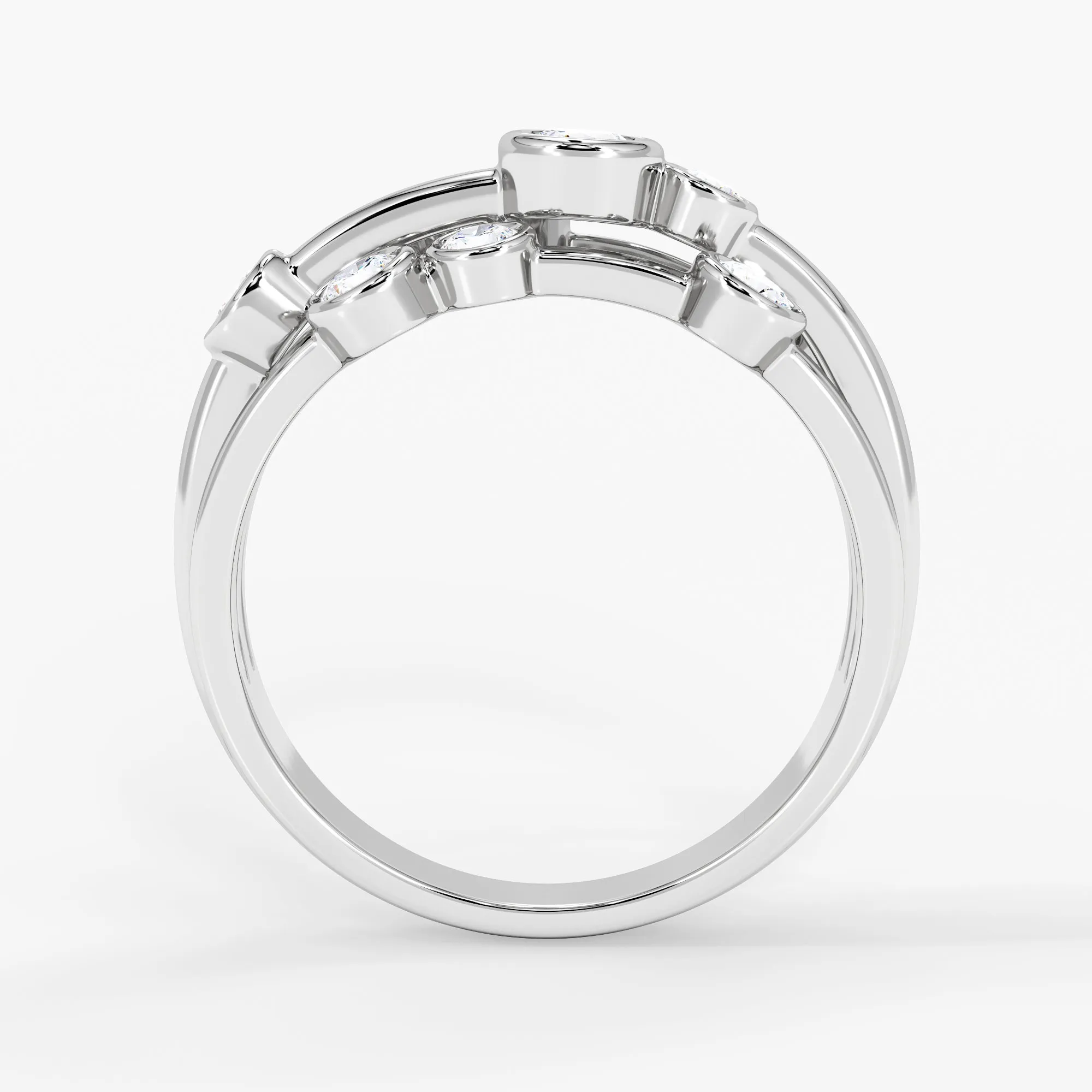 Luna Raindrop Maxi Ring 18K White Gold