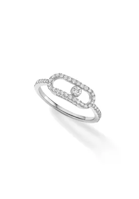 Messika Move Uno Pavé LM 18KWG Pave Diamond Ring