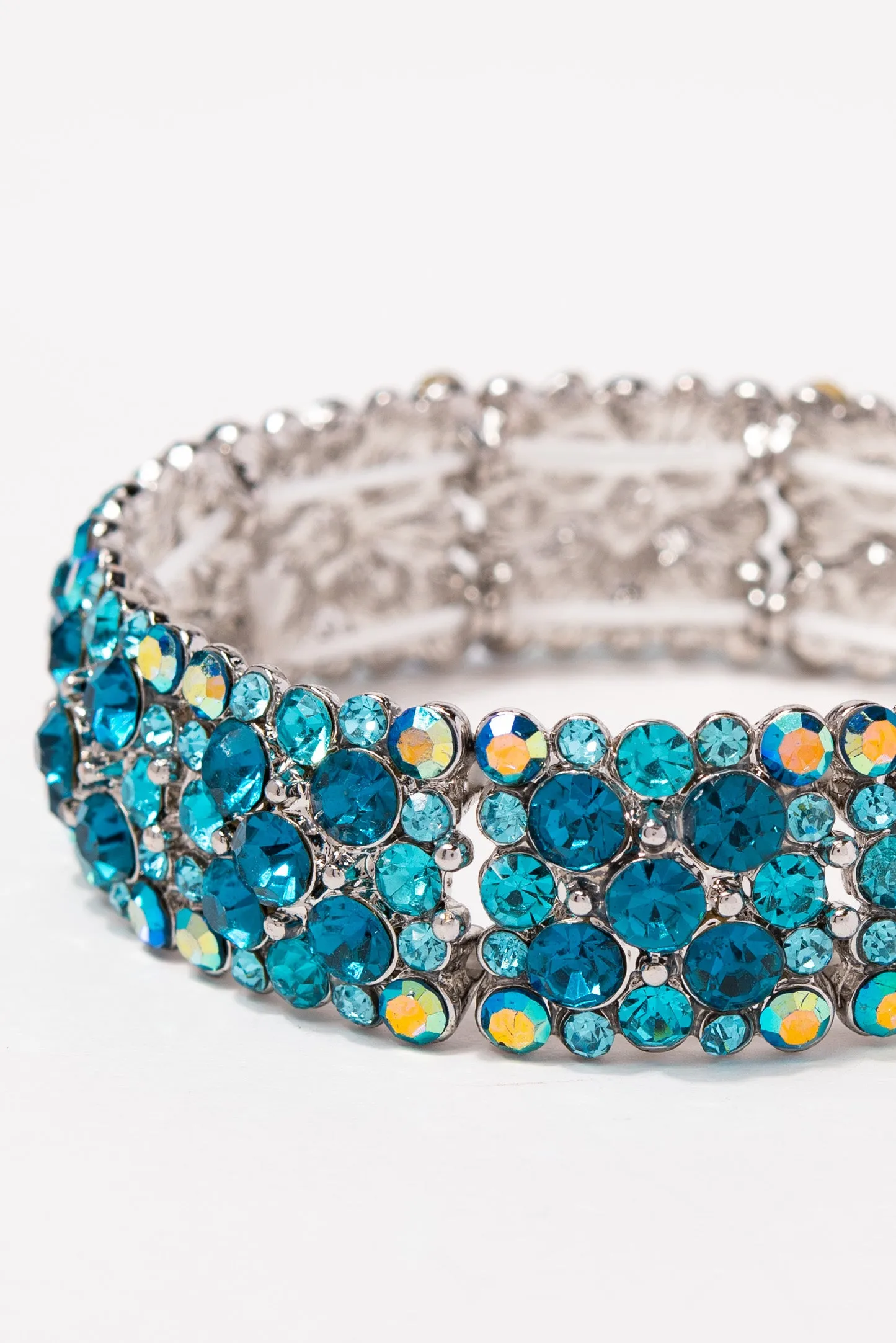 Mia Stone Stretch Bracelet - Blue