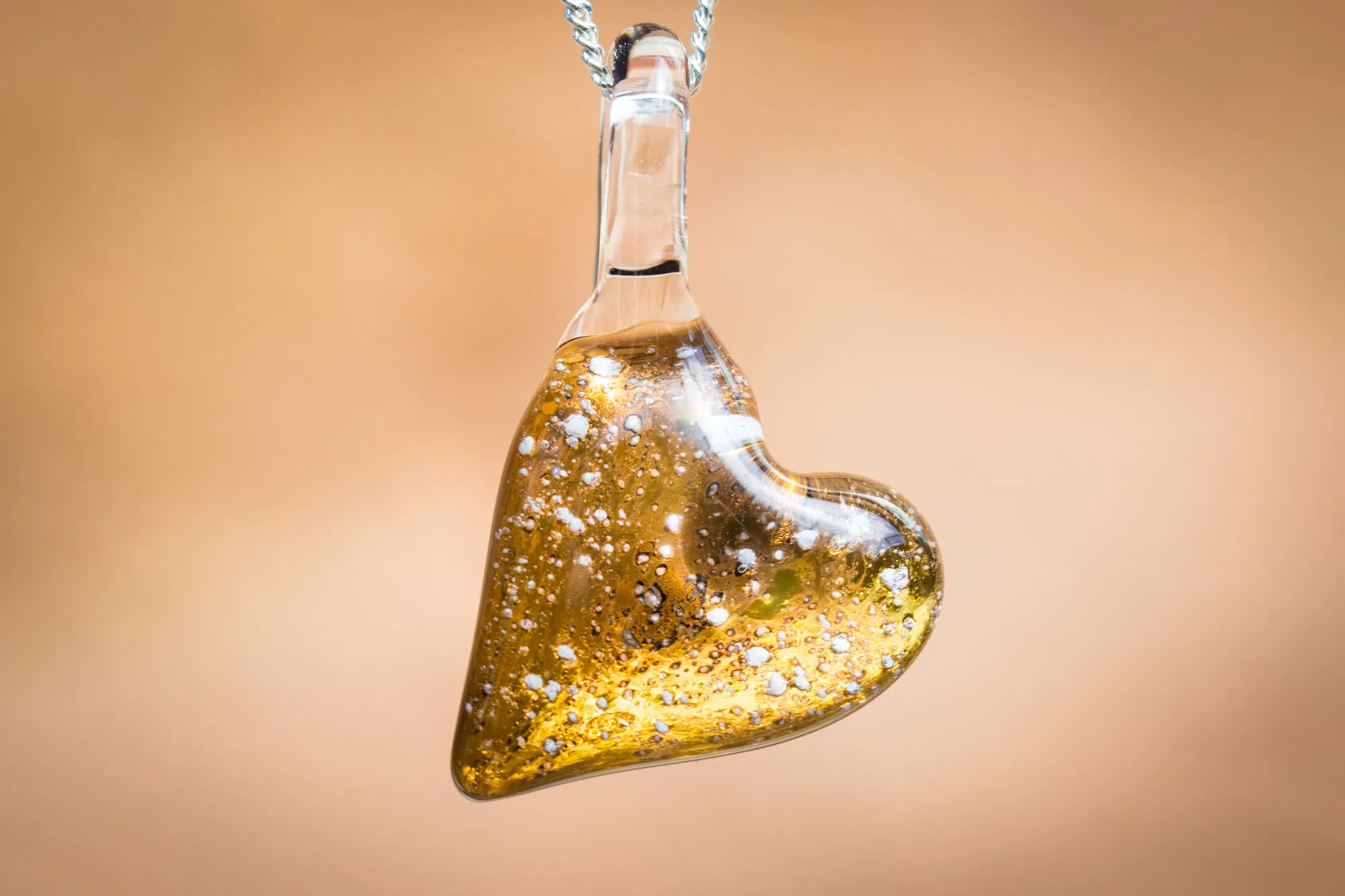 Molten Gold Pendant Cremation Pendant