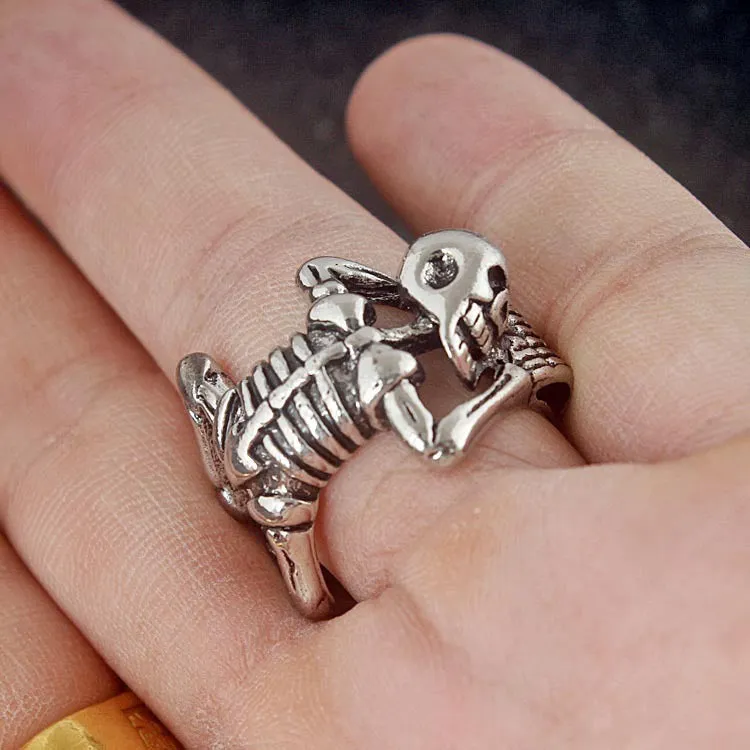 Open Geometric Skull Ring