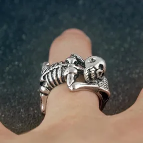 Open Geometric Skull Ring