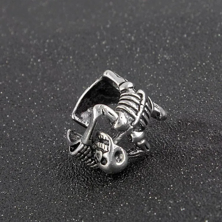 Open Geometric Skull Ring