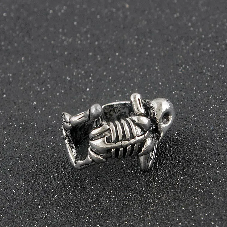 Open Geometric Skull Ring