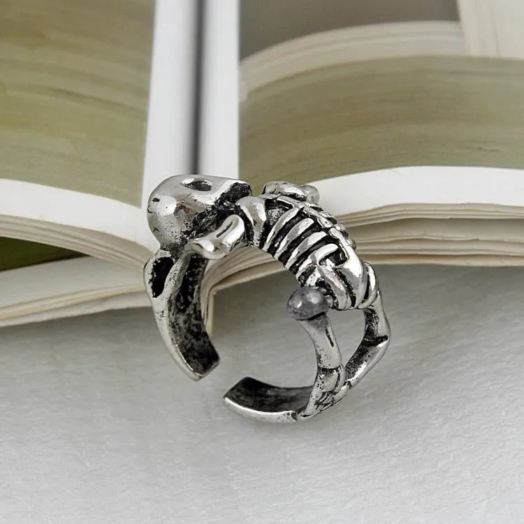 Open Geometric Skull Ring