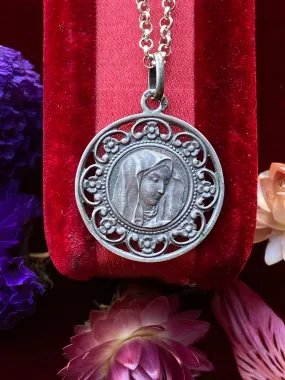 Our Lady of Sorrows Medal Pendant, Antique French