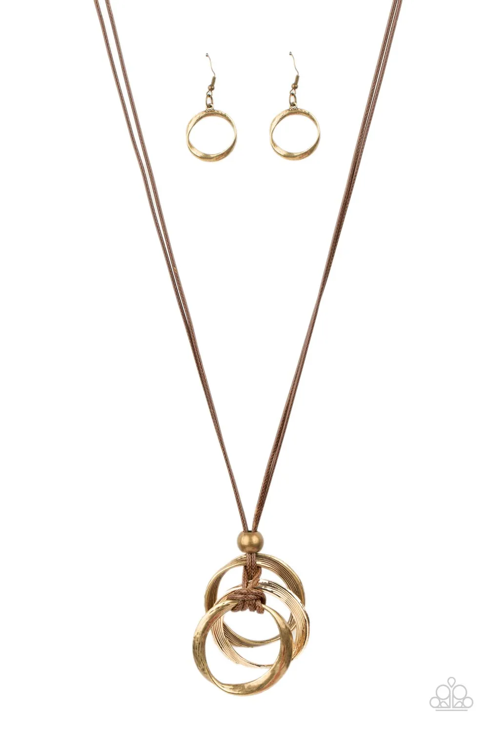 Paparazzi Necklace ~ Harmonious Hardware - Brass