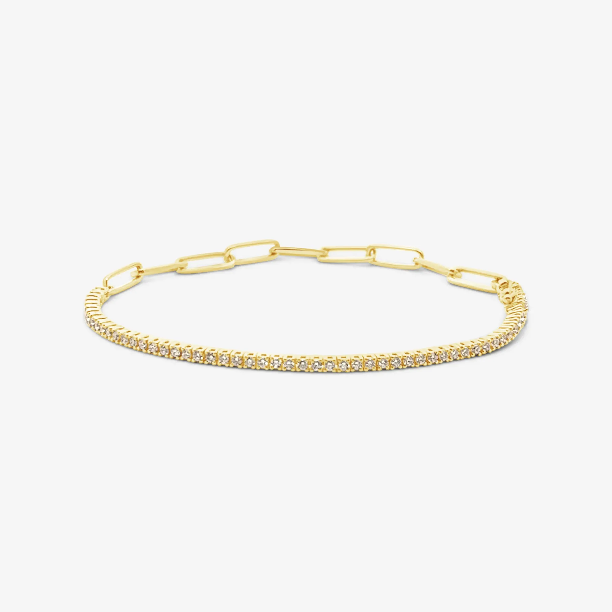 Petite Paper Clip Tennis Bracelet