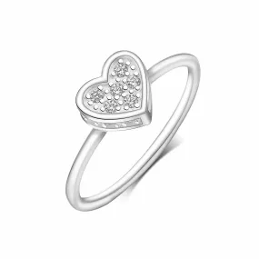 Petite Sterling Silver Heart Rings