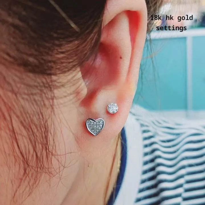 Radiant Heart Diamond Earrings