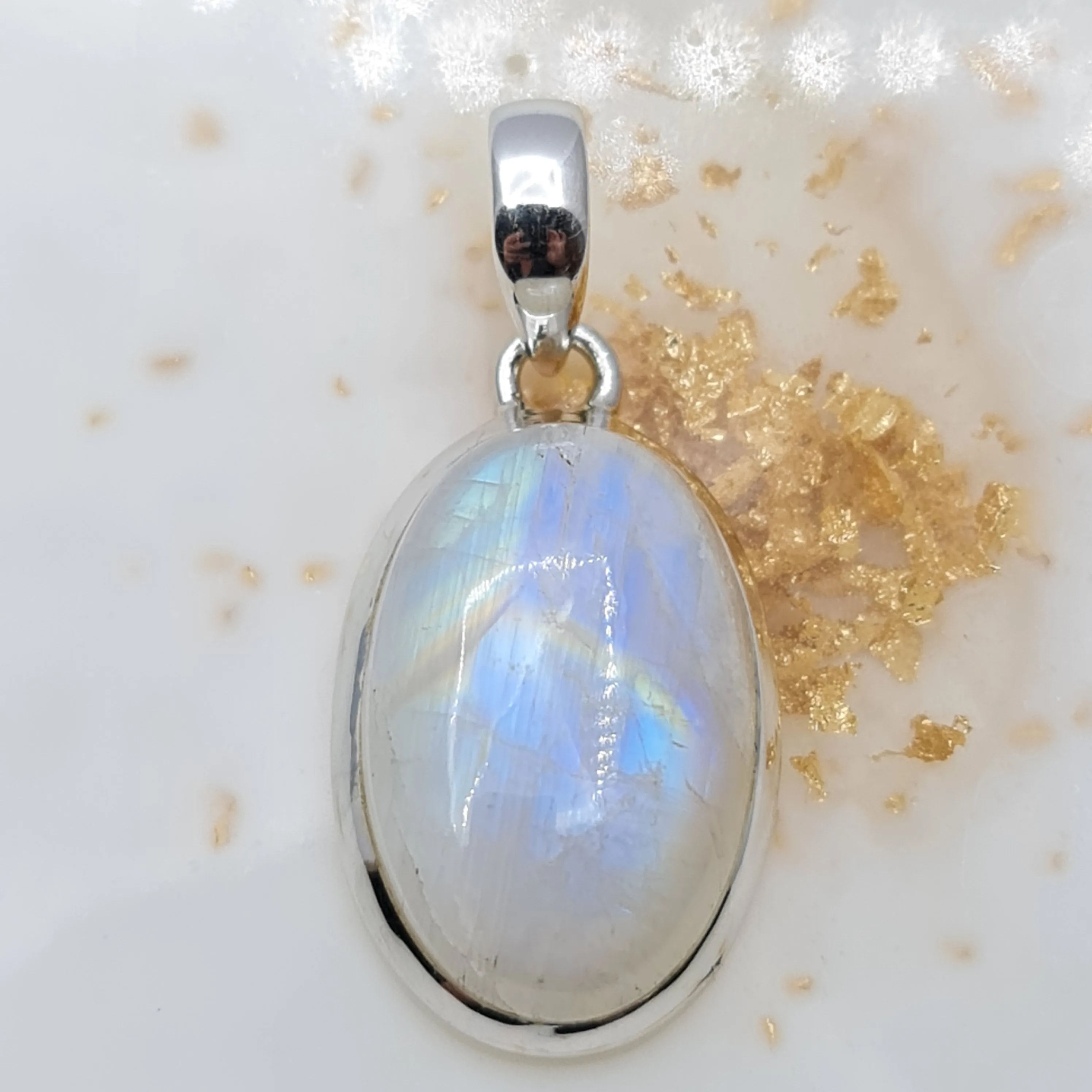 Rainbow Moonstone pendant large