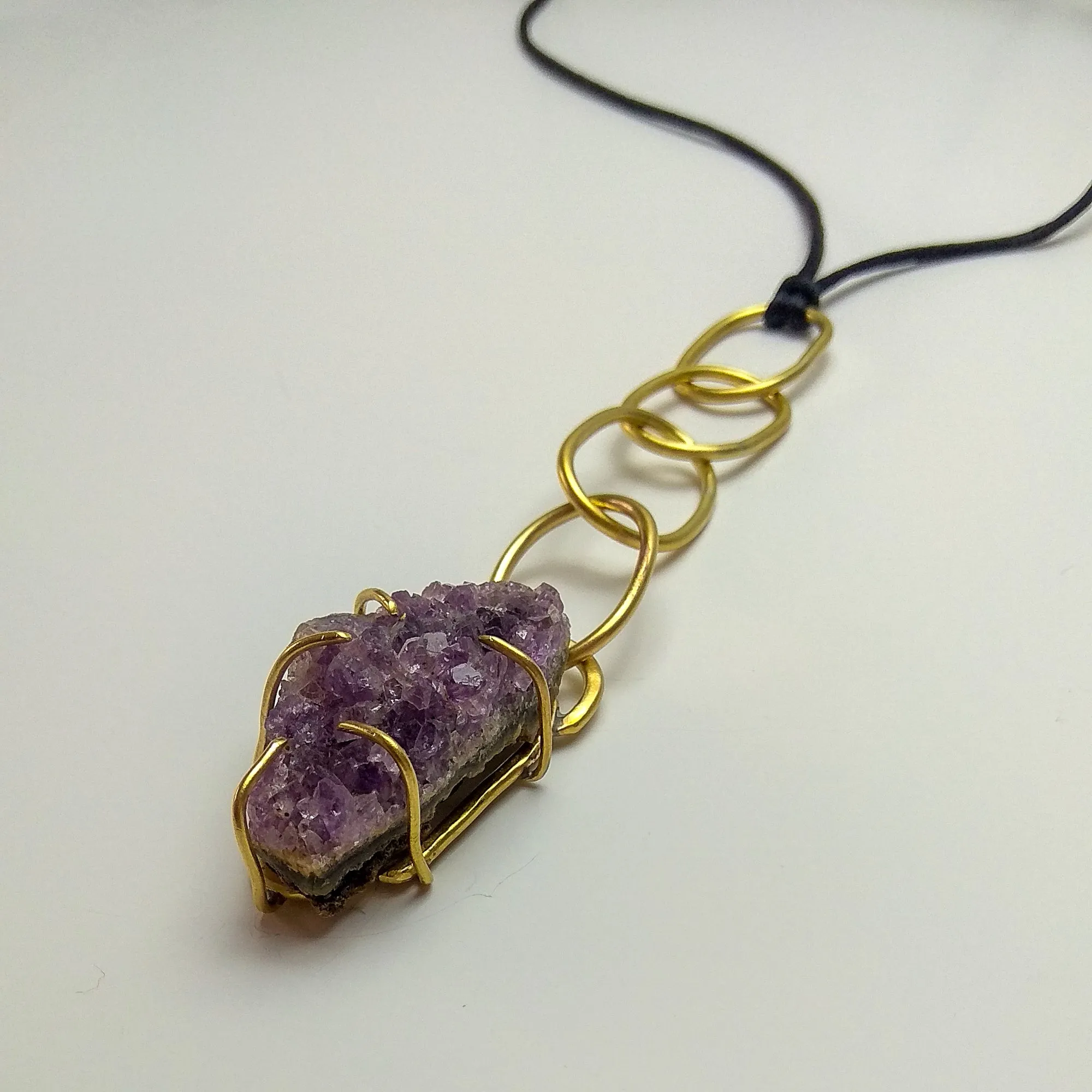 Raw Amethyst Crystal Necklace