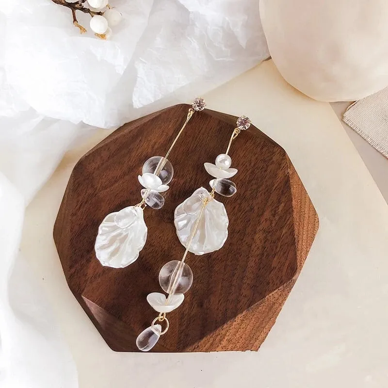 Sea Shore Breeze Asymmetric Earrings