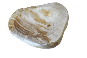 Soft Fawn Petrified Wood Bowl