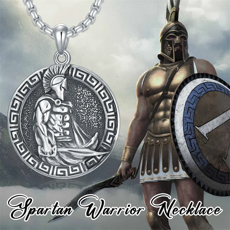 Spartan Necklace 925 Sterling Silver Pendant Jewerly for Men Women Him