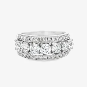 Stacked 3 in 1 Diamond Ring