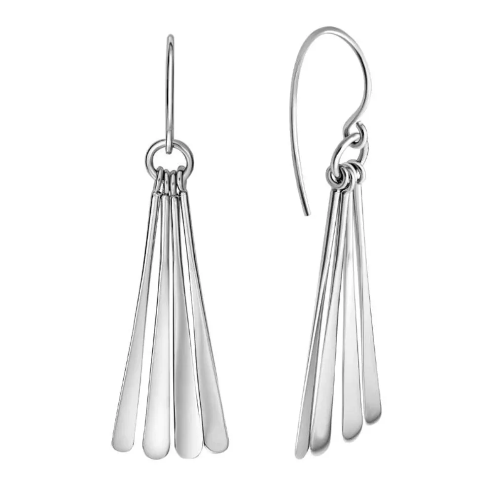 Sterling Silver Teardrop Dangle Earrings