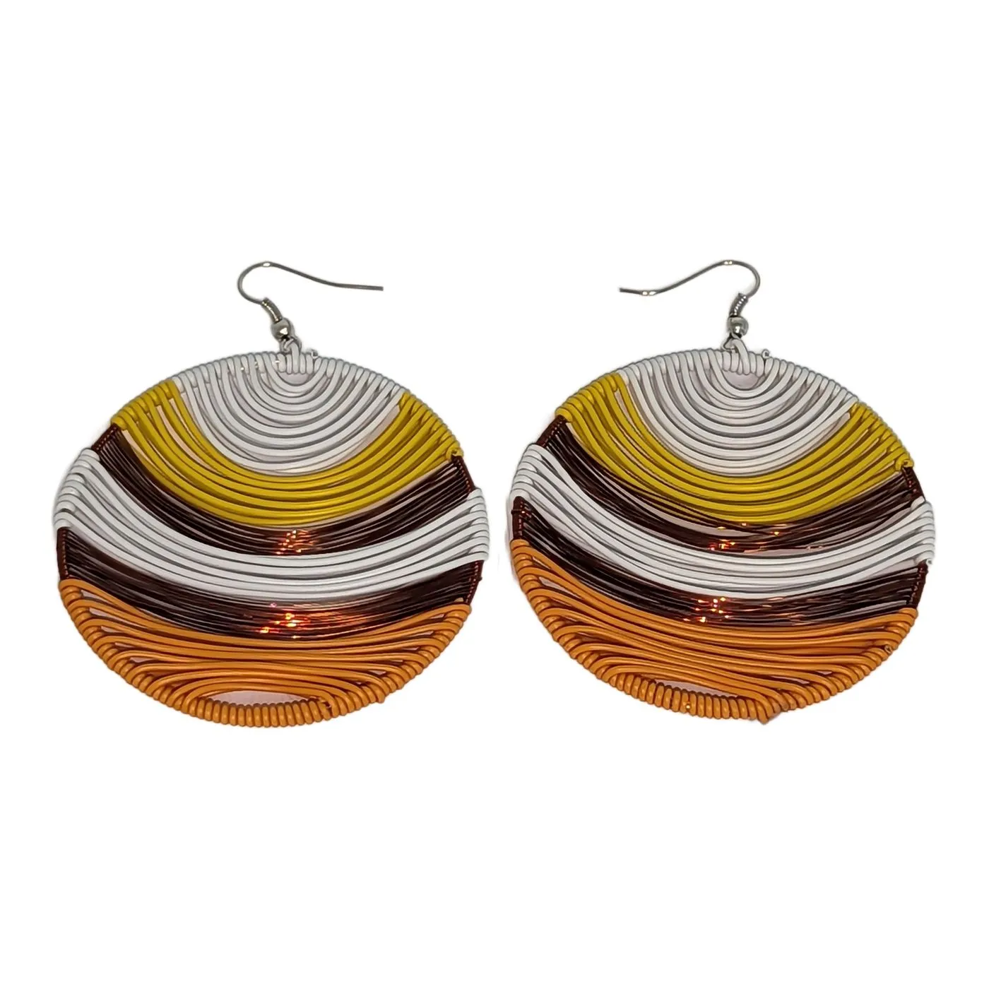 Telephone Wire Earrings - Summer Colors with Copper