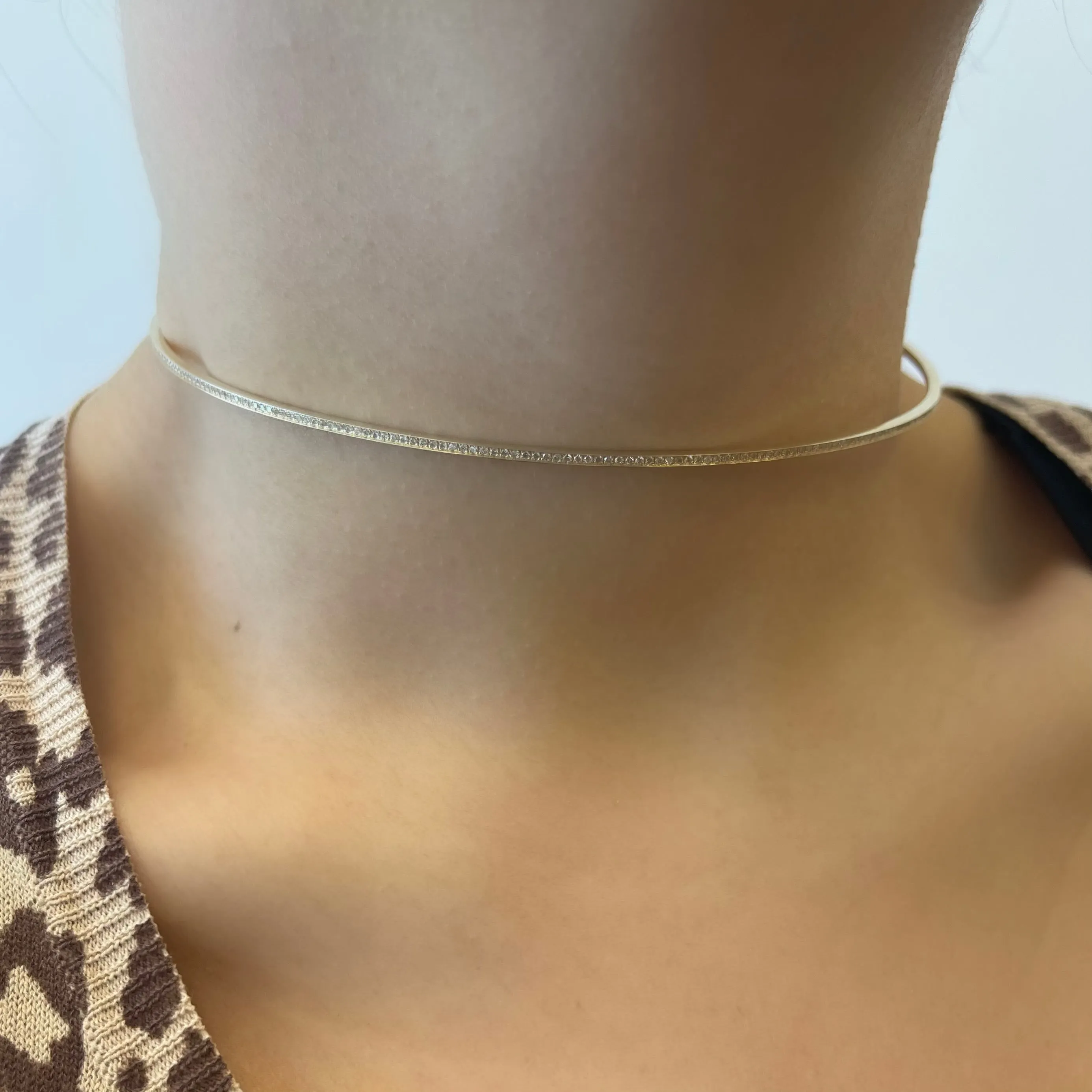 Thin Diamond Pave Choker