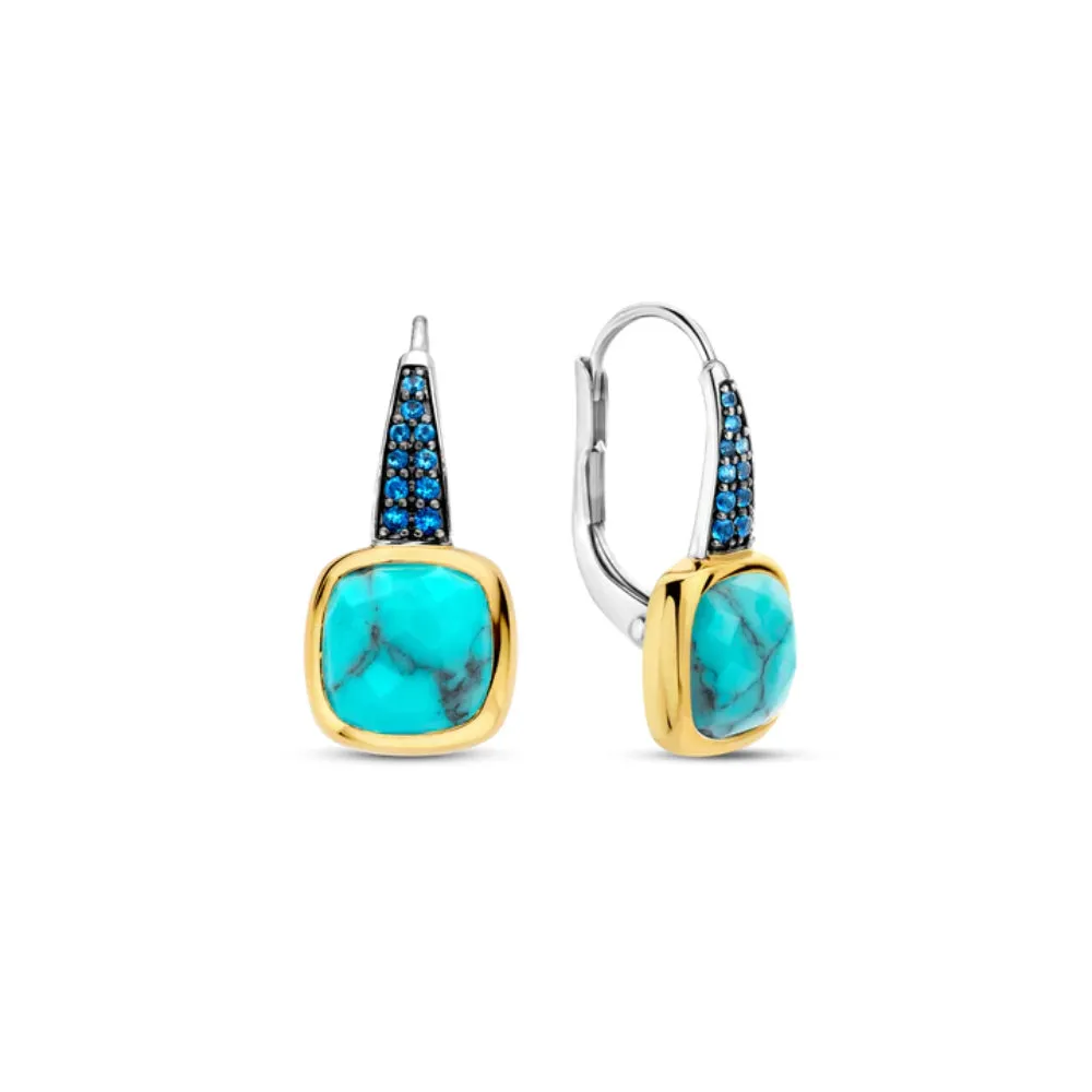 Ti Sento Vibrant Turquoise Drop Earrings