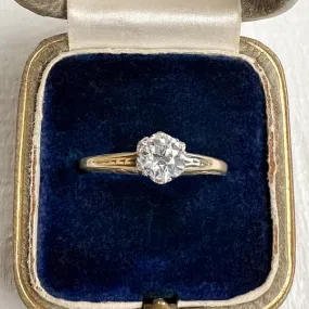 Vintage Solitaire Engagement Ring, Circular Brilliant 0.50ct.