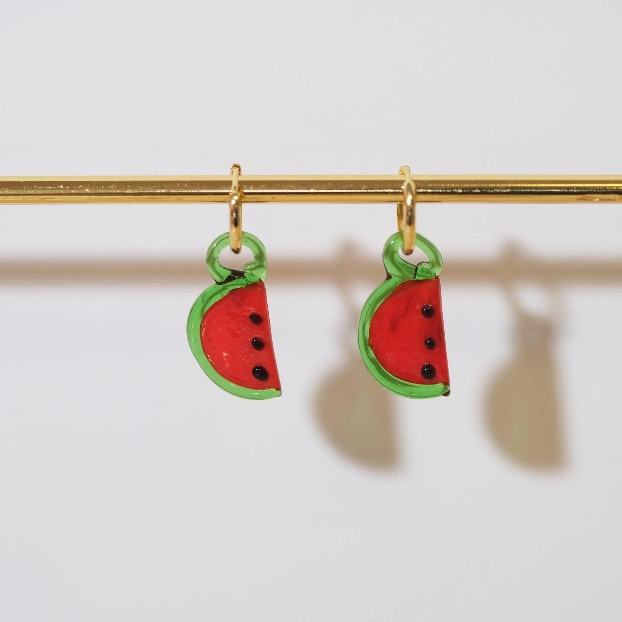 Watermelon Hoop Earrings