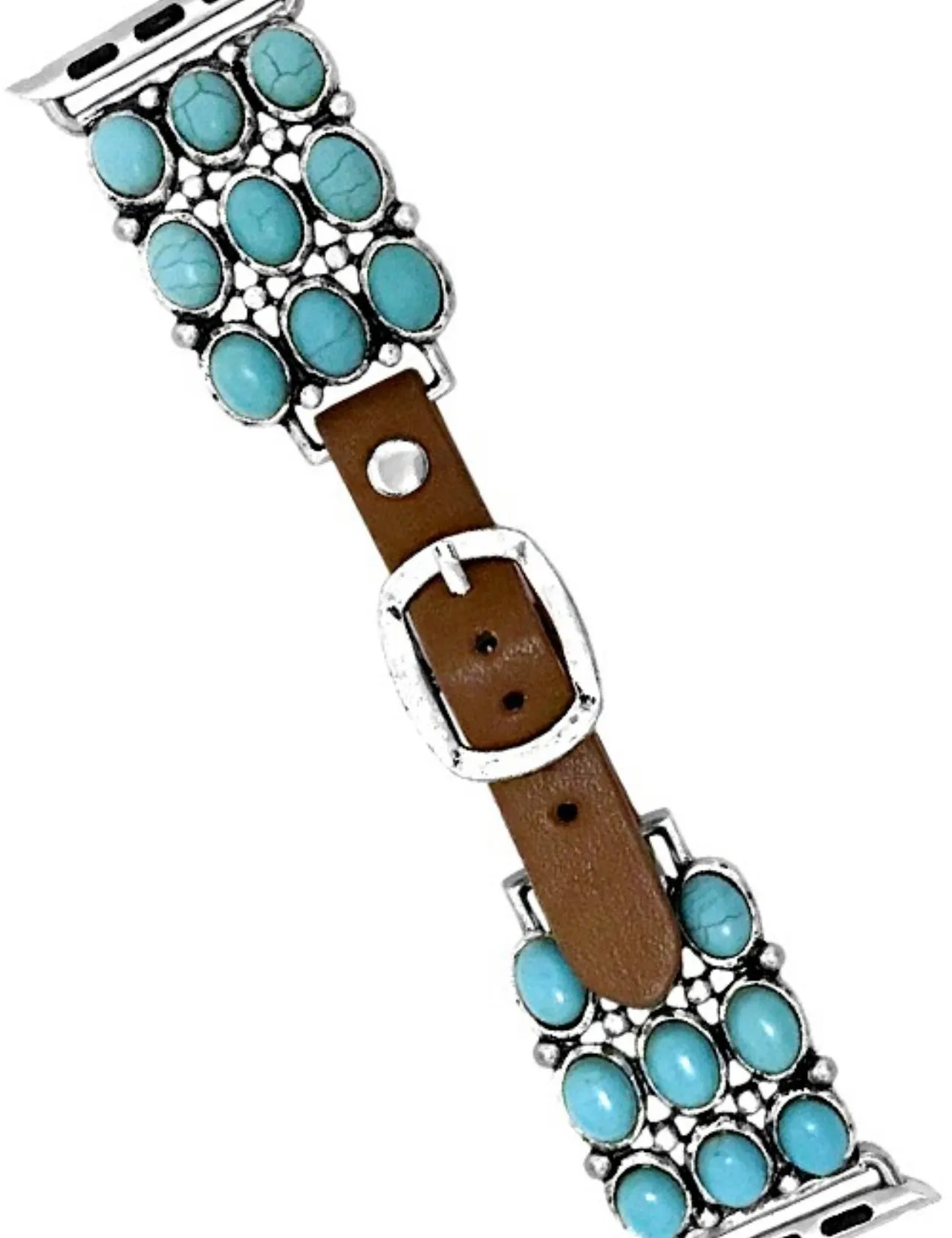 Western Concho Oval Gem Stone Apple Watch Band