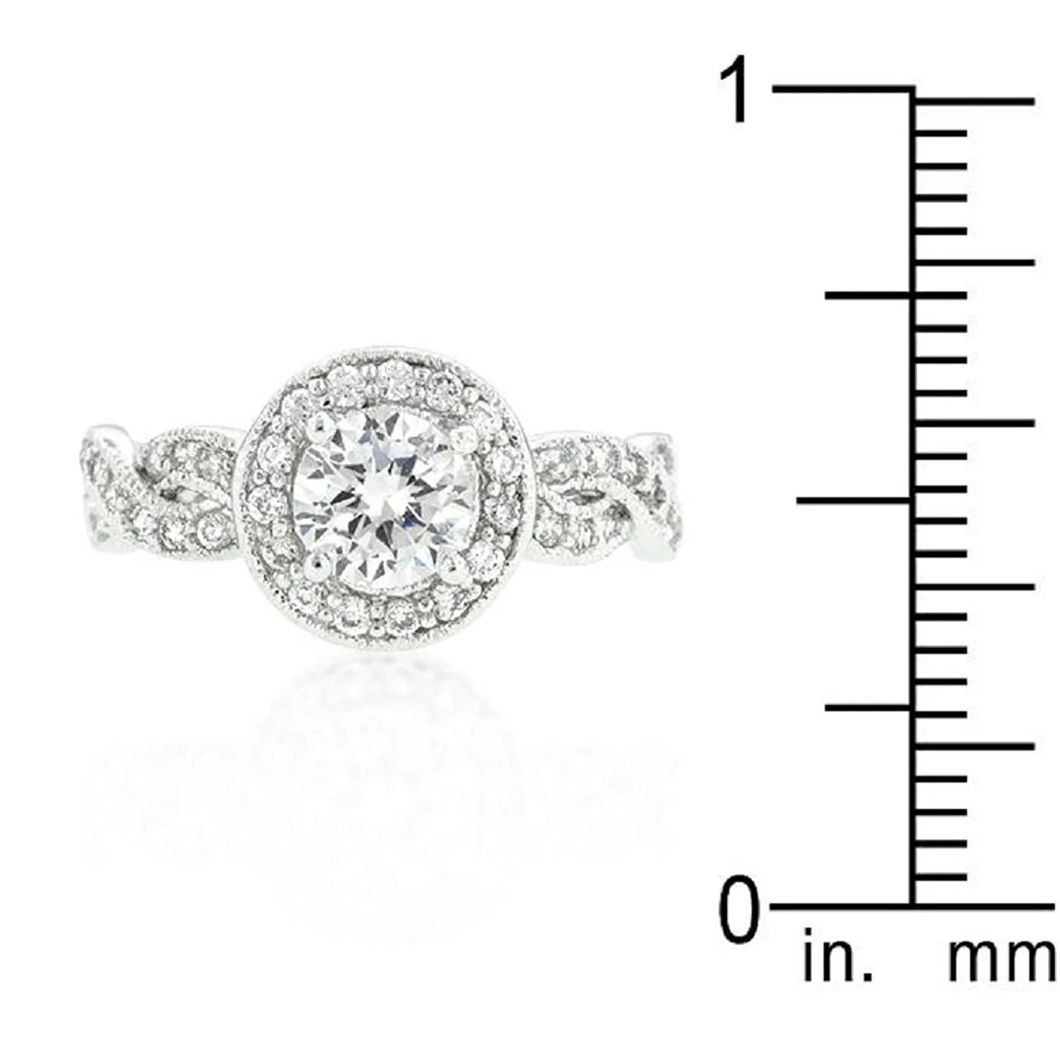 WildKlass Round Cut Halo Engagement Ring