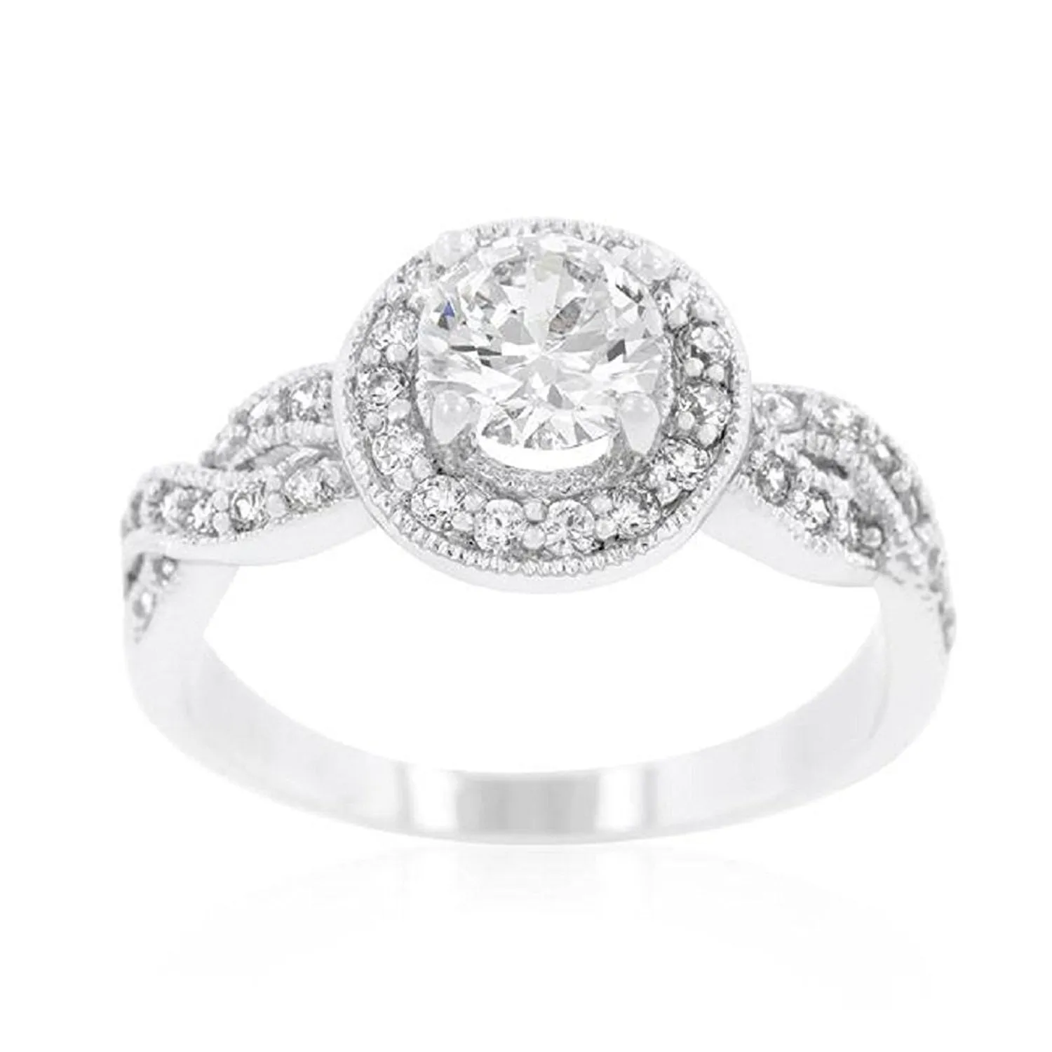 WildKlass Round Cut Halo Engagement Ring