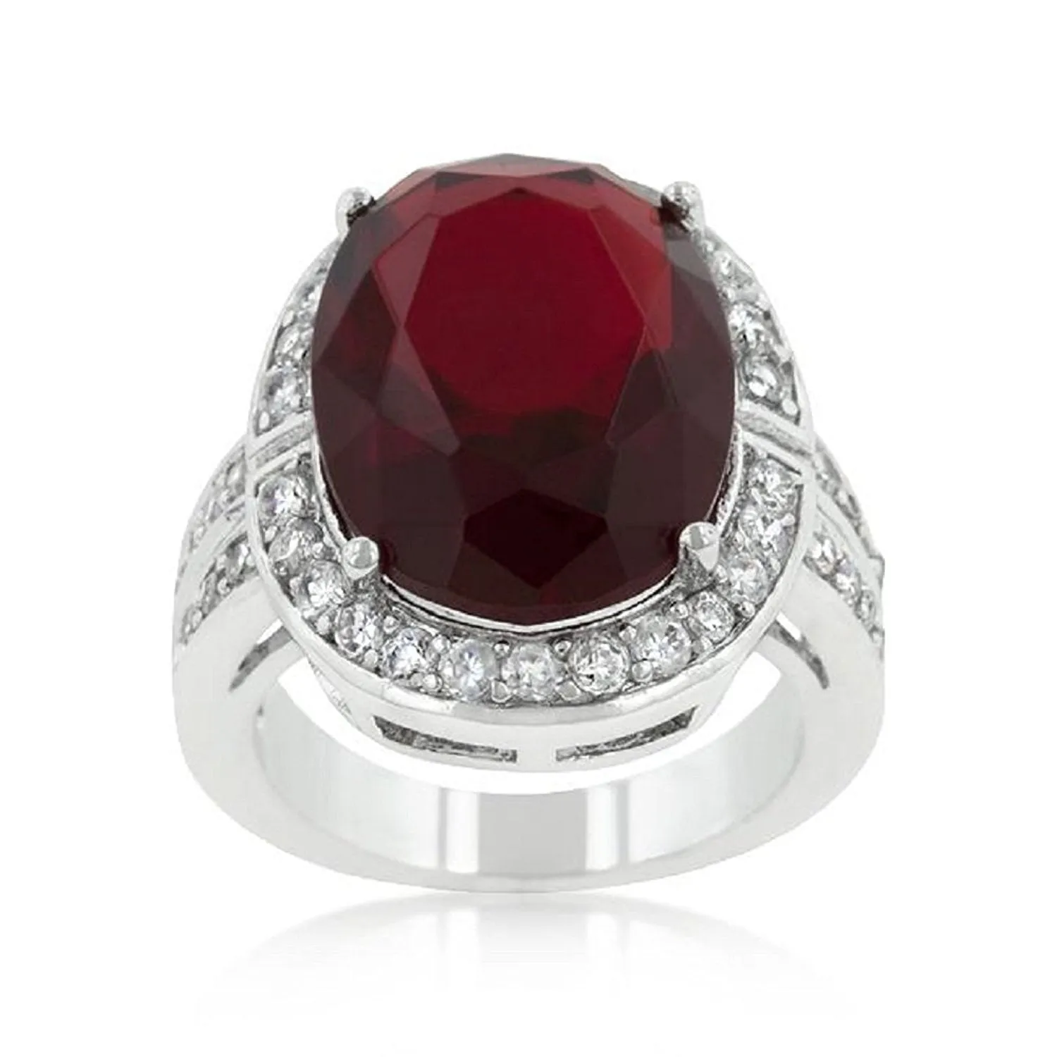 WildKlass Ruby Red Cocktail Ring