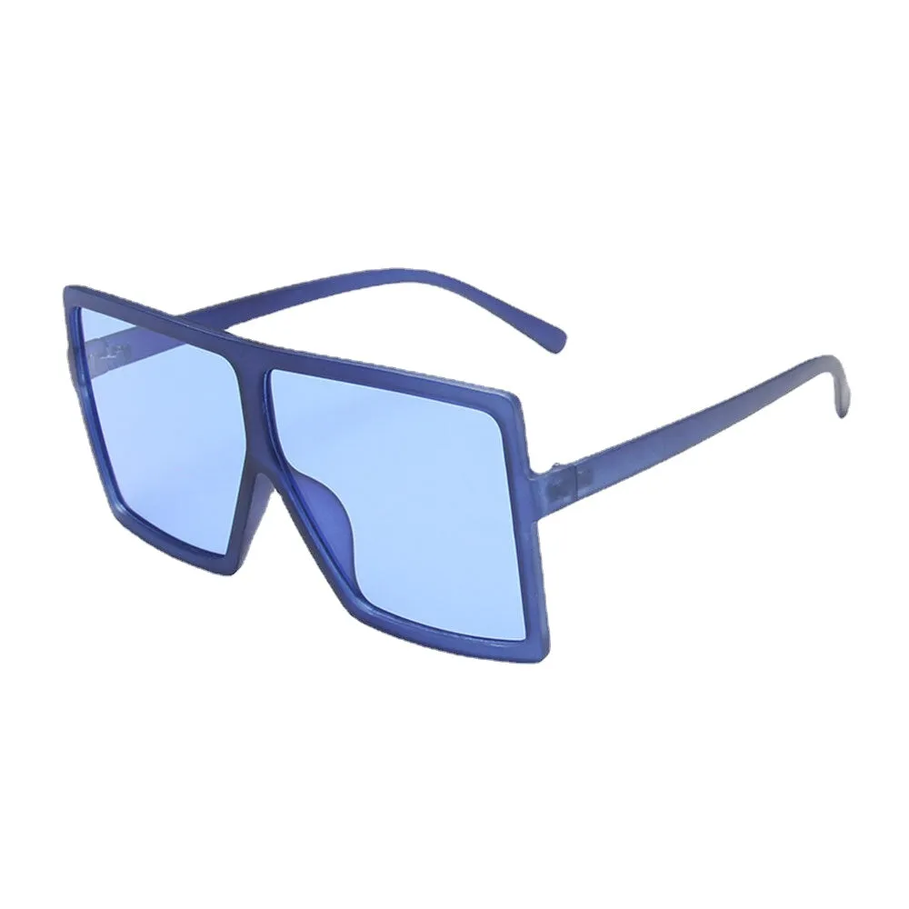 Women Plus Size Frame Square Shape Multi-color Fashion Personality UV Protection Sunglasses