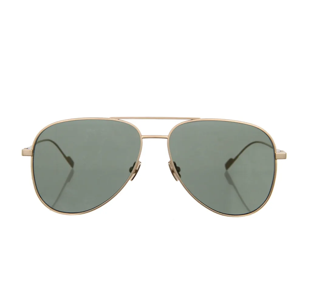 YSL SL193 Titanium Sunglasses, Gold/Green