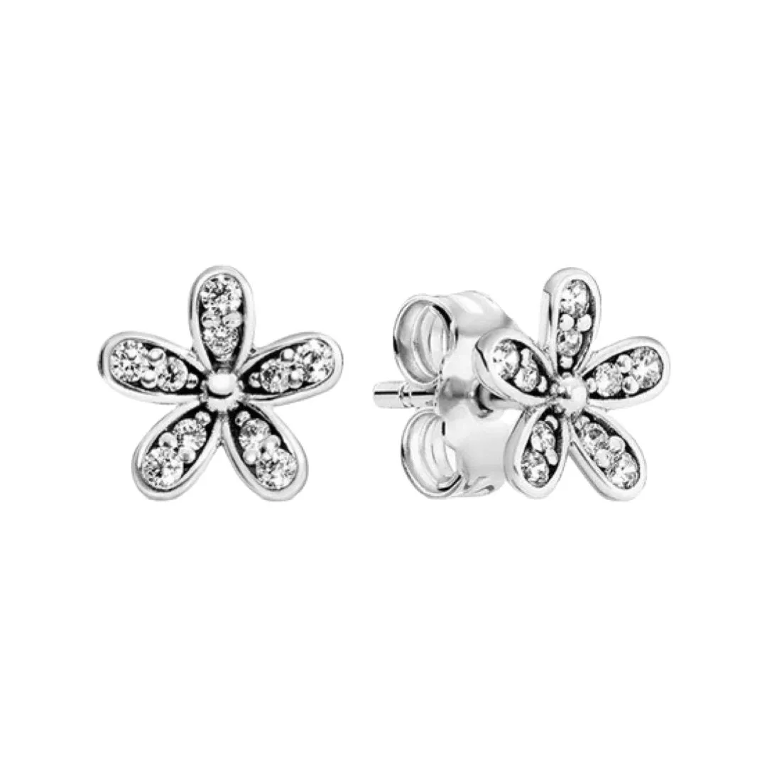 ZIRCONIA DAISY SILVER 925 EARRINGS